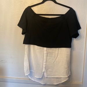 Anthropologie Black/White Top
